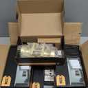 6 Pack Gold Interior Door Knobs for Bath & Bed, Pismo Doorknob Turn Lock with Square Rosette, Satin Brass Heavy Duty Door Knob with Lock