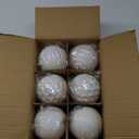 Poen 12 Pcs 6 Inch Extra Large Christmas Ball Ornaments Outdoor Christmas Tree Decoration Hanging Plastic Balls Oversized Glitter Xmas Balls for Outside Lawn Yard Tree Decoration(White)