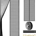 Magnetic Screen Door - Self Sealing, Heavy Duty, Hands Free Mesh Partition Keeps Bugs Out Let Breeze in- Pet and Kid Friendly - Keep Open Feature (Black, Fit Door Size 38 x 82 Inch)