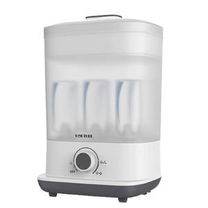 HAUTURE Bottle Sterilizer and Dryer, Esterilizador De Biberones, One-Dial Control Steam Baby Bottle Sterilizer for Baby Stuffs, Bottles & Breast Pump Accessories (White with click)