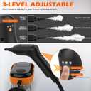 Steam Cleaner for Home & Car-Portable Handheld Steamer for Cleaning with 3-Level Handle, 15s Heat-Up, Large Tank, 16 Accessories - Clean Grease, Grout, Tile, Floor, Couch, Dirt, Furniture