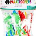 amscan Large Paratroopers Plastic High Count Favors - 3.87" x 1.25" x .87" | Assorted Color | Pack of 8