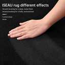 ISEAU 4x6 Rug for Bedroom, Soft Memory Foam Carpet with Upgraded Non-Slip Silicone-Grip Bottom, Fluffy Shaggy Machine Washable Rugs for Living Room Kids Boys Girls Dorm Nursery Office Playroom, Black