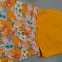 GEMLON Girls Tankini Swimsuit Solid Tank Top with Tropical Printed Shorts 2 Piece Girls Bathing Suits Size 15-16Y (Orange)