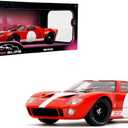 Jada Pink Slips 1968 Ford GT40 MK1-1:18 Scale Diecast Model with Opening Doors and Working Steering - for Collectors and Enthusiasts 14+ - Red