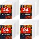 Tenceur 24 Pieces Canvas Boards for Painting 16 x 20 Inch Canvas Panel Bulk Stretched Painting Boards 100% Cotton for Acrylic, Oil Paint, Watercolor Paint for Artists, Adults