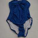 Smismivo Tummy Control Swimwear Halter One Piece Slimming Vintage Retro Swimsuit Womens Ruched Push Up Bathing Suit M