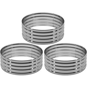 DIIYIV 3PCS 2x2x1FT Galvanized Raised Garden Bed Kit, Vegetable Boxes-Round Metal Flower Box, Large Planter Raised Beds Outdoor Garden for Planting, Fruit, Herb-Silver