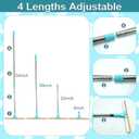 Pet Hair Remover for Carpets with 3 Lengths Adjustable Handle (23-54") - Stand-Up Tool to Remove Matted Dog & Cat Hair from Deep Pile Rugs, Stairs, Under Furniture