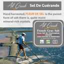 All Goods French Grey Salt Organic 82 Minerals Fine Ground - 7oz, French Gray, Hand-Harvested, Les Guérandais, Unrefined. Exp Date Jan 2030