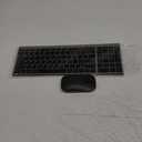 seenda Rechargeable Wireless Keyboard Mouse, Ultra Thin Low Profile Wireless Keyboard and Mouse with Number Pad, Quiet Portable Combo Compatible for Windows XP/7/8/10/11/11 Pro, Black and Grey