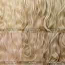 FAVE 20 Inches Clip in Extensions V Part Hair Extension Synthetic One Piece Extensions for Women Wavy Clip in Hair Extensions Dirty Blonde Highlight Hair Extensions for Daily Use
