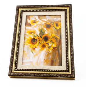 Picture Frame 5x7 in Brown Gold, Antique Picture Frame with Shatterproof Acrylic Glass - 5 x 7 Photo Frame Antique