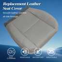 GXARTS Front Driver and Passenger Side Bottom & Top Lean Back Replacement Perforated Leather Seat Cover Light Gray Fit for Cadillac Escalade Fit for Chevy Suburban Tahoe GMC Sierra Yukon 2009-2014