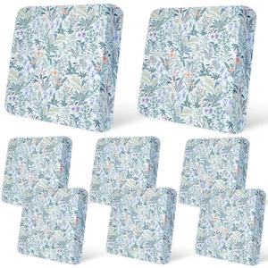 pickyNproud 8Pcs Patio Cushion Covers Stretch Outdoor Couch Cushions Slipcovers Replacement Washable Furniture Protector with Elastic Bottom Sofa Chair Seat Cover, Light Cyan