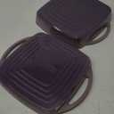 Bruntmor 2-in-1 Square Enamel Cast Iron Dutch Oven Baking Pan with Handles, Purple Baking Pans Set with Cast Iron Skillet, Braising Pan for Casserole Dish with lid, Oven Safe