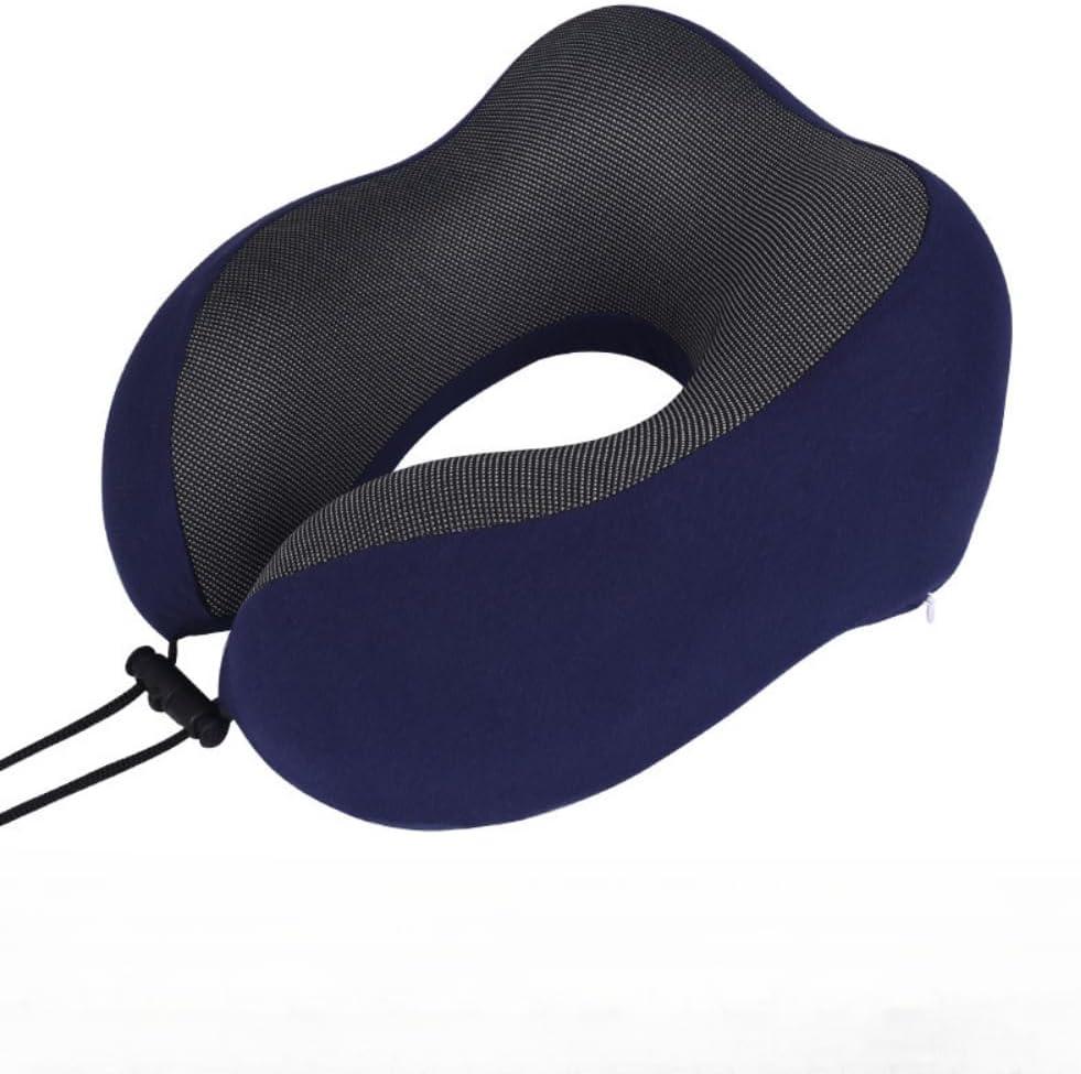 Travel Pillow, Comfortable Support Memory Foam Pillow, Travel Pillow, Car Pillow, Travel Pillow Suitable for Travel, Office and Home (Navy Blue)