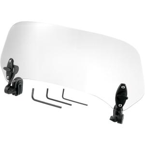 Motoforti 37cm Clear Lens Motorcycle Windshield, Adjustable Clip Wind Deflector Windshield Extension Universal Fit for Most Motorcycles & Scooters