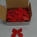 FOIMAS Small Christmas Velvet Bows,50pcs Red Christmas Craft Bows with Ties Christmas Tree Bows for DIY Christmas Craft Wreath Home Decoration Gift Wrapping