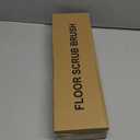 Floor Scrub Brush 2 in 1 Scrape and Stiff Bristle Deck Brush for Cleaning Concrete, Patio, Garage, Kitchen, Carpet and Bathroom 57" Long Handle (Green)