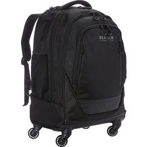 Kenneth Cole REACTION 17" Polyester Dual Compartment 4-Wheel Laptop Backpack, Black