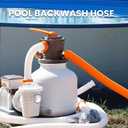 Pool Backwash Hose 3" x 100 FT - Heavy Duty Pool Pump PVC Hose for Sump Pump Discharge & Sand Filter Drainage, Water Transfer Flat Hose with Clamp (Orange)