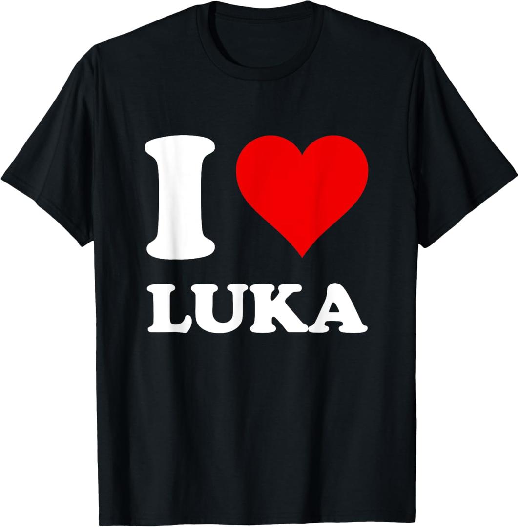 I Love Luka T-Shirt (Small, Black)