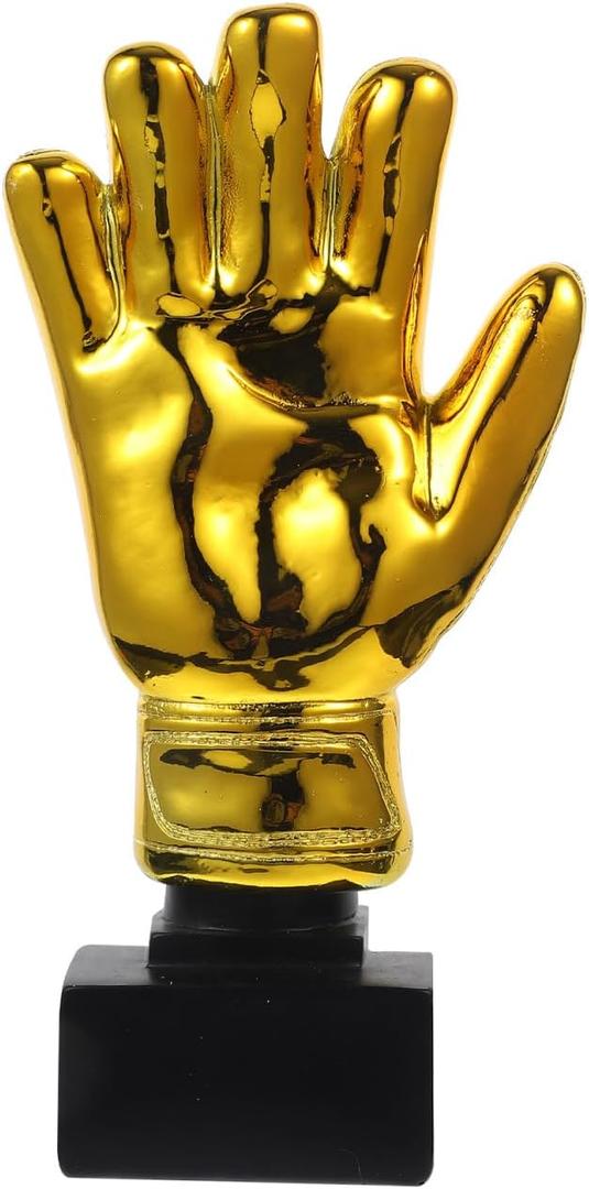 Ciieeo Baseball Glove Gold Decor Goalkeeper Trophy, Football Trophy Award Trophies, Plastic Trophies for Game Reward, Gold Decor Adult Cup Prizes for Kids Adults Office (Resin, 10.43 Inches)