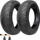 2 Pack 90/90-12 Scooter Tire 90/90-12 Tubeless Tire | for Scooters and Mopeds with 12 Inches Rim Angled Valve Stem