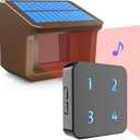 Driveway Alarm System- HTZSAFE 1/2Mile Solar Driveway Alarm System- Up to 70FT Wide Sensor Range- Fully Weatherproof Outdoor Motion Sensor&Detector DIY Security Alert System-1 Receiver and 1 Sensors
