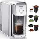 SIFENE 3-in-1 Single Serve Drip Coffee Machine, Compact K-Cup/K-Pod Compatible Brewer for Ground Coffee & Tea, 50oz Removable Water Reservoir, Multiple Brew Sizes, Auto Shut-Off