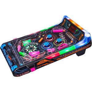 Merchant Ambassador Electronic Arcade Pro Pinball - Light & Sound Tabletop Game, Dual LED Scoreboard, 10 Professional-Grade Features, Adults Kids Age 6+