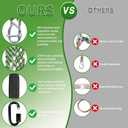 2-Pack 5ft Tree Swing Hanging Straps,800 LB Capacity Adjustable Nylon Heavy Duty Swing Ropes with Safer Lock Snap Carabiner for Hammock, Swing, Outdoor Camping and Aerial Yoga