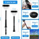 Solar Pathway Lights 6 Pack, Outdoor Solar Lights Waterproof Warm White & Multicolor Changing Solar Garden Lights for Walkway Yard Driveway Lawn