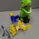 NIPLOOOW Moveable Dinosaur Shooting Toys for Kids 3-8 Years, Movable Shooting Target Toy with Air Pump Launcher, Interactive Competition Game Gift for Boys and Girls Ages 3 4 5 6 7 8 Years Old (1 Popper Gun)