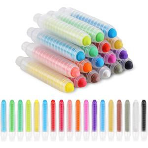 Phinus 18 PCS Dustless Chalk for Kids with Pen Sleeve, Colored Washable Toddler Chalk Non Toxic for Doodling, Drawing, Writing