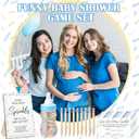 Qilery 122 Pcs Baby Shower Games Guess How Many Sprinkles Included Standing Sign 100 Guessing Cards 20 Pencils 1 Baby Bottle for Gender Reveal Party Favor No Sprinkles(Blue)