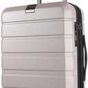 KROSER Hardside Expandable Carry On Luggage with Spinner Wheels & Built-in TSA Lock, Durable Suitcase Rolling Luggage with USB Port, Carry-On 20-Inch, Matte Purple/Pink