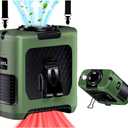 AINFTIME 2025 Portable Waist Clip Body Fan 10000mAh Personal Wearable 6-40H Powerful Outdoor (10000mAH / Green)