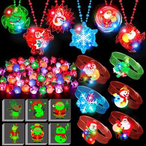 88 Pcs Halloween Party Favors, Halloween Toys Gifts for Kids, LED Rotating Necklaces Light Up Glasses Bracelets Led Rings Glow In The Dark Temporary Tattoos for Halloween Party Decorations Supplies