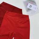 TomTiger Yoga Shorts for Women Tummy Control High Waist Biker Shorts Exercise Workout Curve Lifting Tights Short Pants (Red)