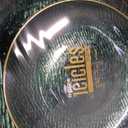 Icicles Plates Green Gold Rim Combo 7"+10" Case of 96 (4 packs x 24)