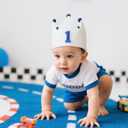 DCJHFJ Handmade Crown Hat 1st Birthday for Baby Boy Girl 1-3 Years Birthday Party Decoration Headband