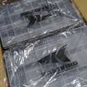 KastKing BaitSpace Fishing Tackle Bag With 4 Tackle Boxes & Removable Bait Binder, Water-Resistant Tackle Storage, Durable Fishing Gear, Adjustable Shoulder Strap (Large - 4*3600 Trays, F: Blue Camo)