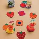 Jubilee Berry Sweet Crochet Coasters Set of 4 Assorted - W4.5 x H5in