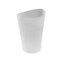 Rubbermaid Spa Works Compact Contemporary Style 9 Quart Indoor Open Vanity Home Trash Container White (Pack of 1, Clear)