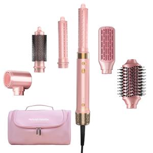 StyleVibe 6-in-1 Air Styler, Hair Dryer & Blow Dryer Brush with Auto-Wrap Curl L/R, Fast Drying, Smooth Blowouts, Root-Lift Volume, No Heat Damage Frizz-Free Thermal Brush, Gifts for Women