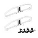 White Metal Support FeetReinforced Version for Freestanding Pet Gate, Heavy Duty Support Feet with Suction Cup +Strips Set of 2 for Foldable Pet Gate, Safety Fence Feet for Dog Gate