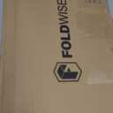 FoldWise 2-in-1 Lap & Bed Desk with Soft Cushions - Adjustable Height & Angle, Foldable Laptop Stand for Bed & Couch - Wrist Rest, iPad Holder, Stopper & Non-Slip Leather - Bed Table for Adults & Kids (White(grey))