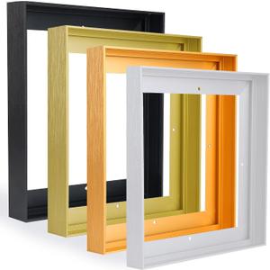 24x48 Canvas Frame, DIY Metal Floater Frame for 1.25" Deep Canvas Painting, Floating Frames for Prints Artwork (24"x48", Black)
